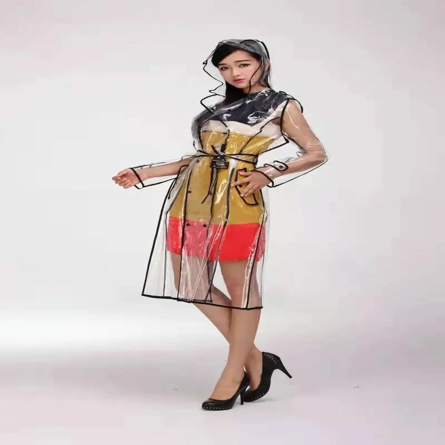 Waterproof Clear Plastic Raincoat