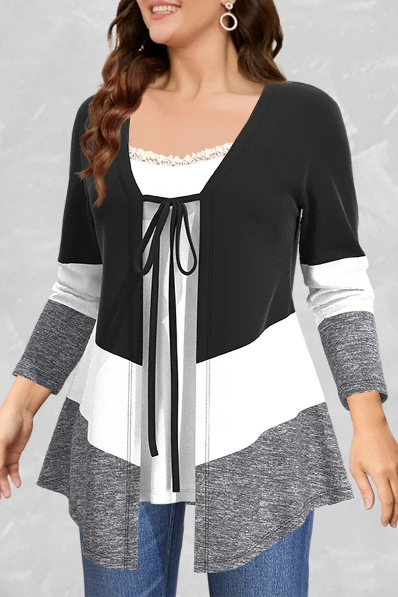 Plus Size Two Piece Pullover