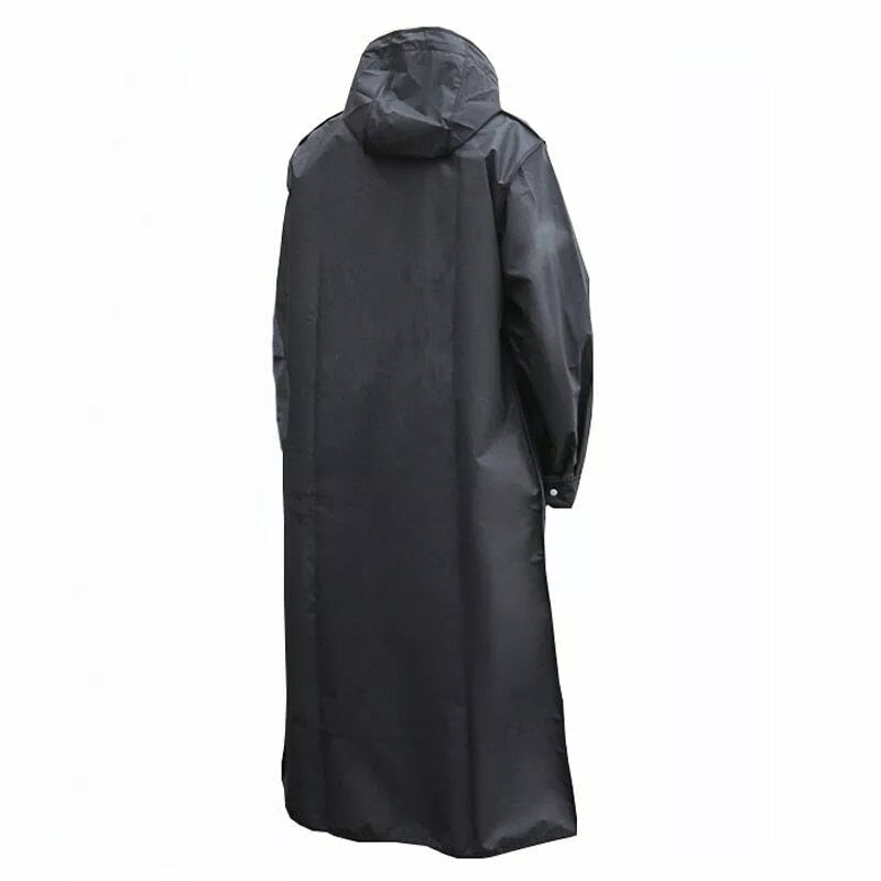 Men's Long Black Raincoat