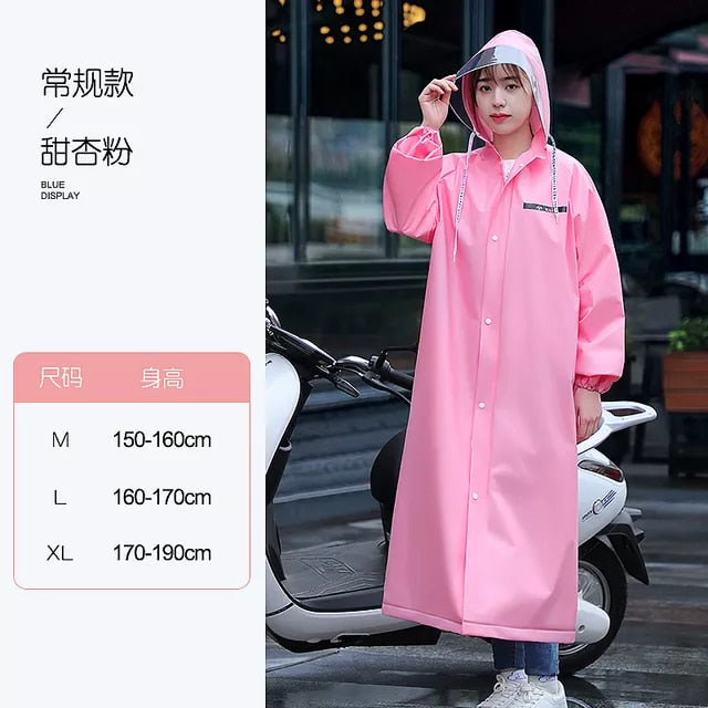 Raincoat with face shield